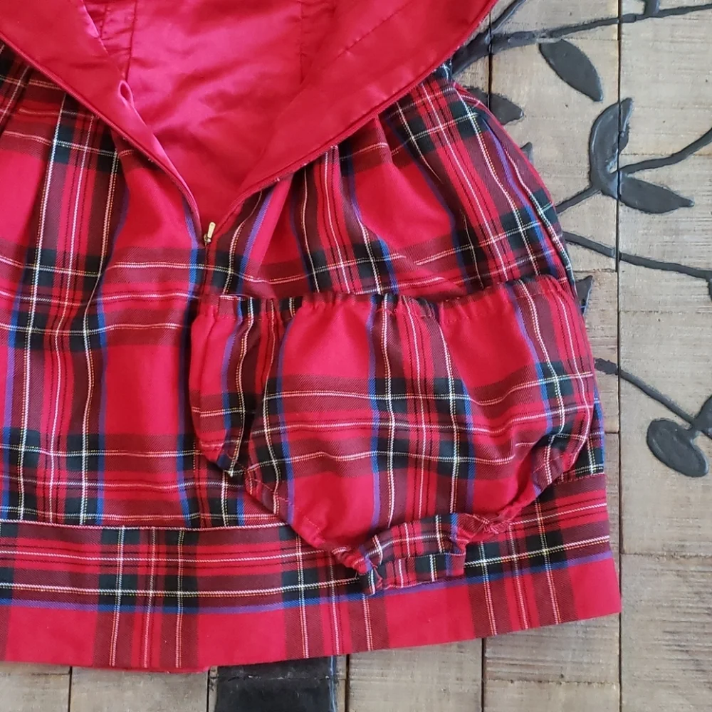 The Children's Place Red Plaid Christmas Dress 4T